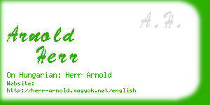 arnold herr business card